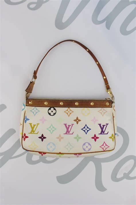 louis vuitton small white purse.